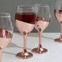 G Decor Set Of Four Sephora Copper Gold Wine Glasses, thumbnail 1 of 3