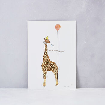 'Are You Having A Giraffe?' Print, 2 of 2