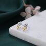 Forget Me Not Flower Stud Earrings In Sterling Silver, thumbnail 4 of 10