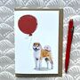 Personalised Japanese Akita Birthday Card, thumbnail 1 of 5