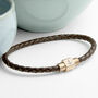 Personalised Men's Anchor Woven Leather Bracelet, thumbnail 2 of 12