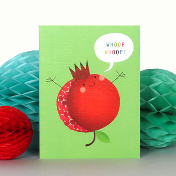 Mini Pomegranate Greetings Card, 3 of 4