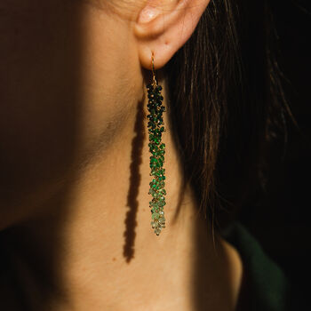 Emerald Ombré Earrings, 2 of 3