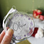 Personalised Snowflake Glass Christmas Bauble, thumbnail 5 of 10