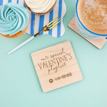 Personalised Valentines Spotify Playlist Coaster, 3 of 4
