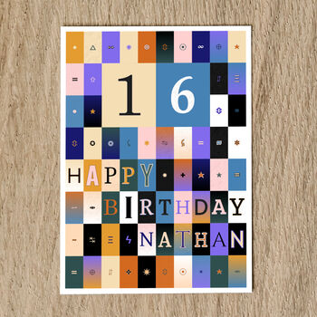 Personalised 16th Birthday Card Age And Name 2009, 6 of 10