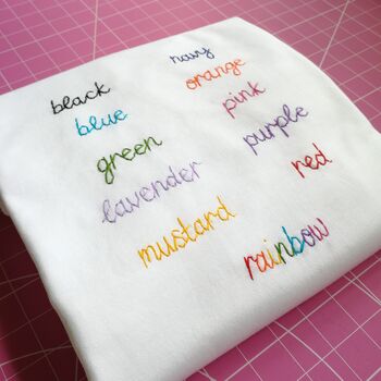 Hand Embroidered T Shirt With Children's Names, 6 of 7