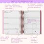 Personalised Luxury 2026 Weekly Diary| Planner| Mulberry Candy Stripe, thumbnail 7 of 11