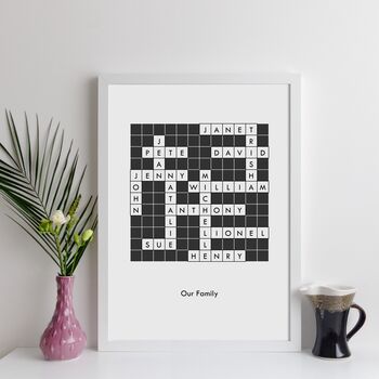 Personalised Traditional Family Crossword Print Gift, 12 of 12