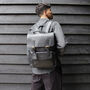 'Kingsley' Men's Leather Laptop Backpack In Black, thumbnail 1 of 9