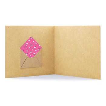 Handmade Pink Unicorn Personalised Blank Card, 2 of 5