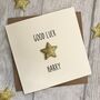 Good Luck Glitter Star Personalised Card, thumbnail 1 of 4