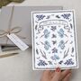 Double Sided A5 Writing Paper With Ditsy Blue Flowers, thumbnail 2 of 5