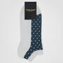 Dash Blue And Polka White Men's Trainer Socks Bundle, thumbnail 6 of 7
