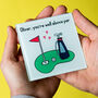 Personalised Golf Coaster For Partner, thumbnail 1 of 3