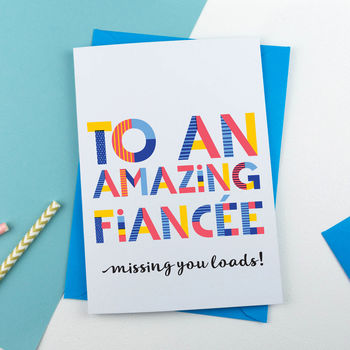 Amazing Fiancée Personalised Card, 2 of 2