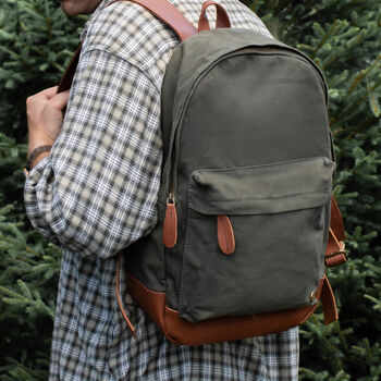 Personalised Canvas Classic Backpack/Rucksack, 3 of 12