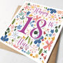 Bespoke 18th Birthday Card For Her, thumbnail 3 of 3