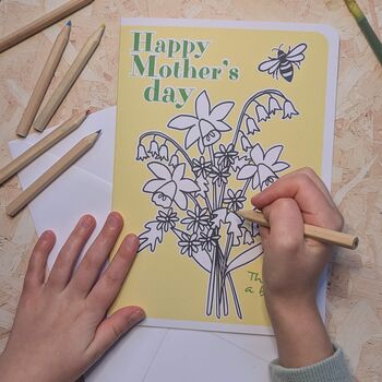 Kids Personalised Colour In Mother's Day Card, 2 of 4