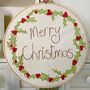 Christmas Wreath Embroidery Hoop, thumbnail 2 of 2