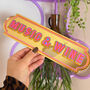 Music And Wine Mirror Sign Gold, thumbnail 1 of 2