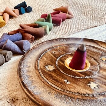 Handmade Indian Incense Cones With Mixed Vibrant Scents, 4 of 9