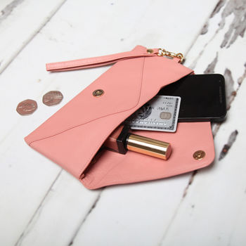 Personalised Envelope Leather Purse / Mini Clutch, 8 of 12