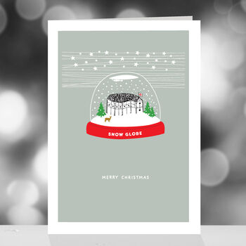 Shakespeare's Globe Theatre, Snow Globe, London Christmas Pun Card, 3 of 8