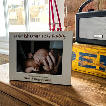 Personalised 1st Father's Day Photo Frame Gift, 10 of 11