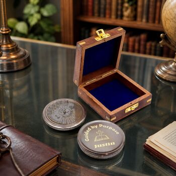 Personalised Three Inch Bronze 100 Year Calendar Compass, 7 of 12