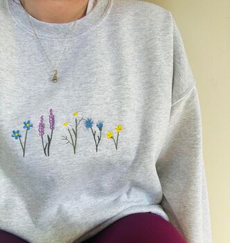 Wildflowers Embroidered Sweatshirt, 6 of 11