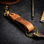 'Griff' Personalised Leather Clasp Keyring, thumbnail 3 of 5
