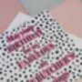 Pat Butcher Earrings Birthday Card – Dalmatian Print Square – Blank Inside, thumbnail 4 of 4