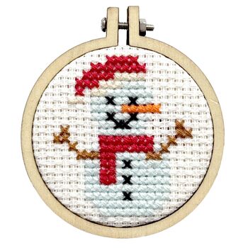 Ice To Meet You, Frosty! Christmas Mini Matchbox Cross Stitch Kit, 3 of 5
