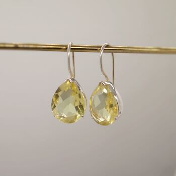 Lemon Quartz Sterling Silver Earrings, 9 of 10