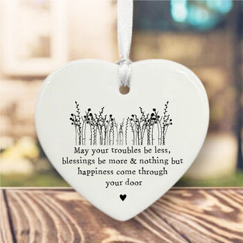 Personalised Porcelain Heart May Your Troubles Be Less Keepsake Gift, 2 of 2