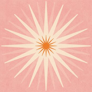 Inner Peace, Pink, Bohemian Celestial Sun Yoga Meditation Art Poster, 3 of 3