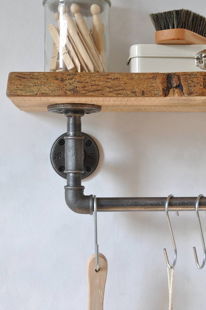 Live Edge Industrial Shelf Pipe By MöA Design