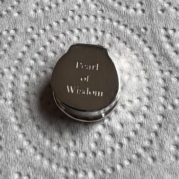 Personalised Silver Pearl Of Wisdom Keepsake Box, 4 of 5