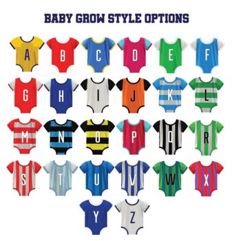 Personalised Baby Grow Football Shirt Decoration Gift B, 2 of 2