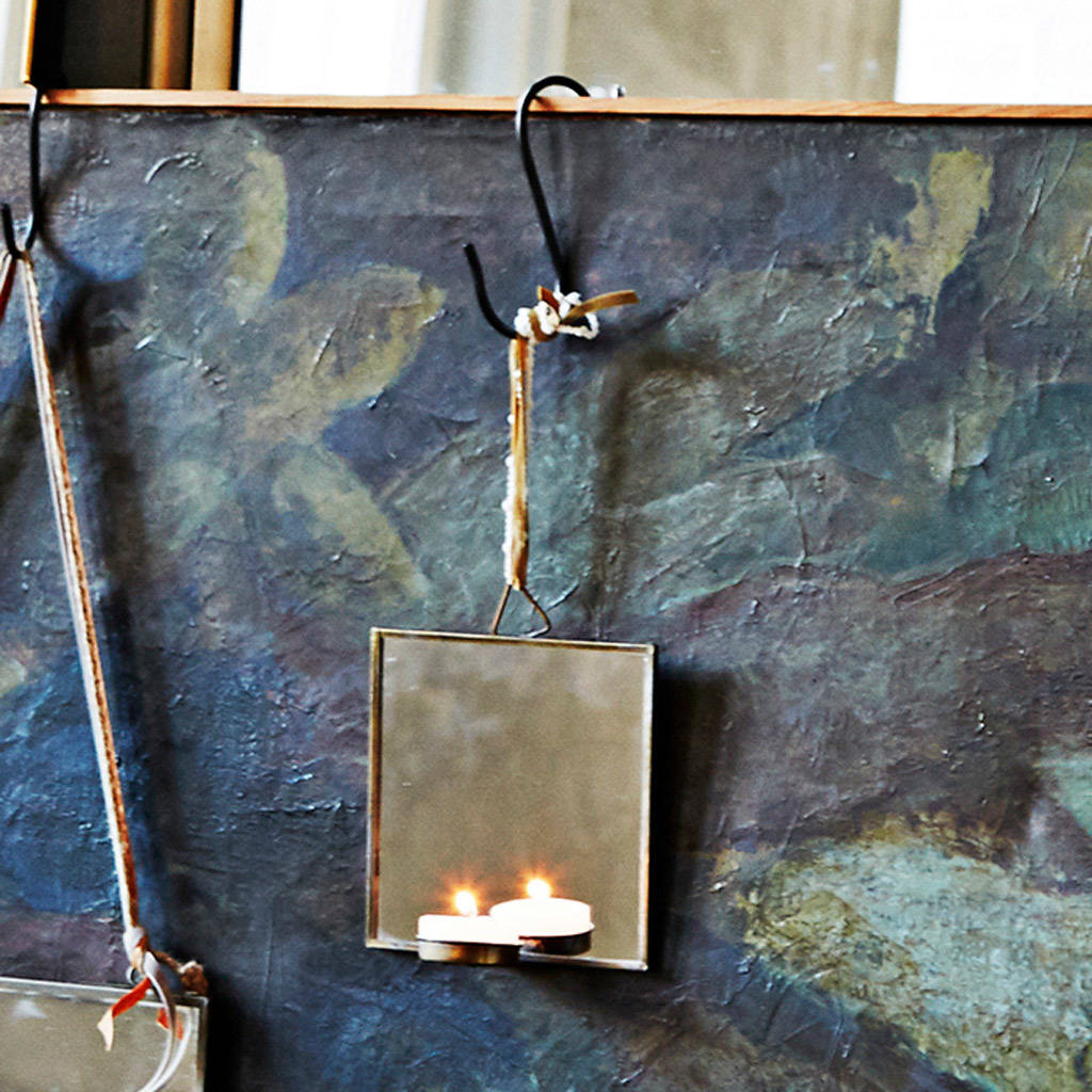 Brass Mirror And Tea Light Holder By Posh Totty Designs Interiors