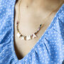 Tourmaline And Mother Of Pearl Letter Necklace, thumbnail 6 of 9