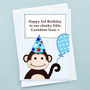 'Monkey' Personalised Boys Birthday Card, thumbnail 3 of 5