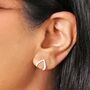 Sterling Silver Crystal Teardrop Earrings, thumbnail 3 of 4