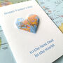 Father's Day Origami Map Heart Card, thumbnail 4 of 5