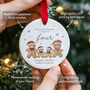First Christmas Family Of Four Ornament Personalised Names, thumbnail 2 of 7