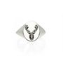 Reindeer Head Signet Ring – Silver, thumbnail 2 of 8