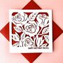 Personalised June Rose Birth Flower Card, thumbnail 4 of 5