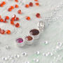 Ruby And Garnet July Birthstone Silver Necklace, thumbnail 2 of 4