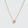 Verona Gold Plated Cubic Zirconia Solitaire Necklace, thumbnail 1 of 4